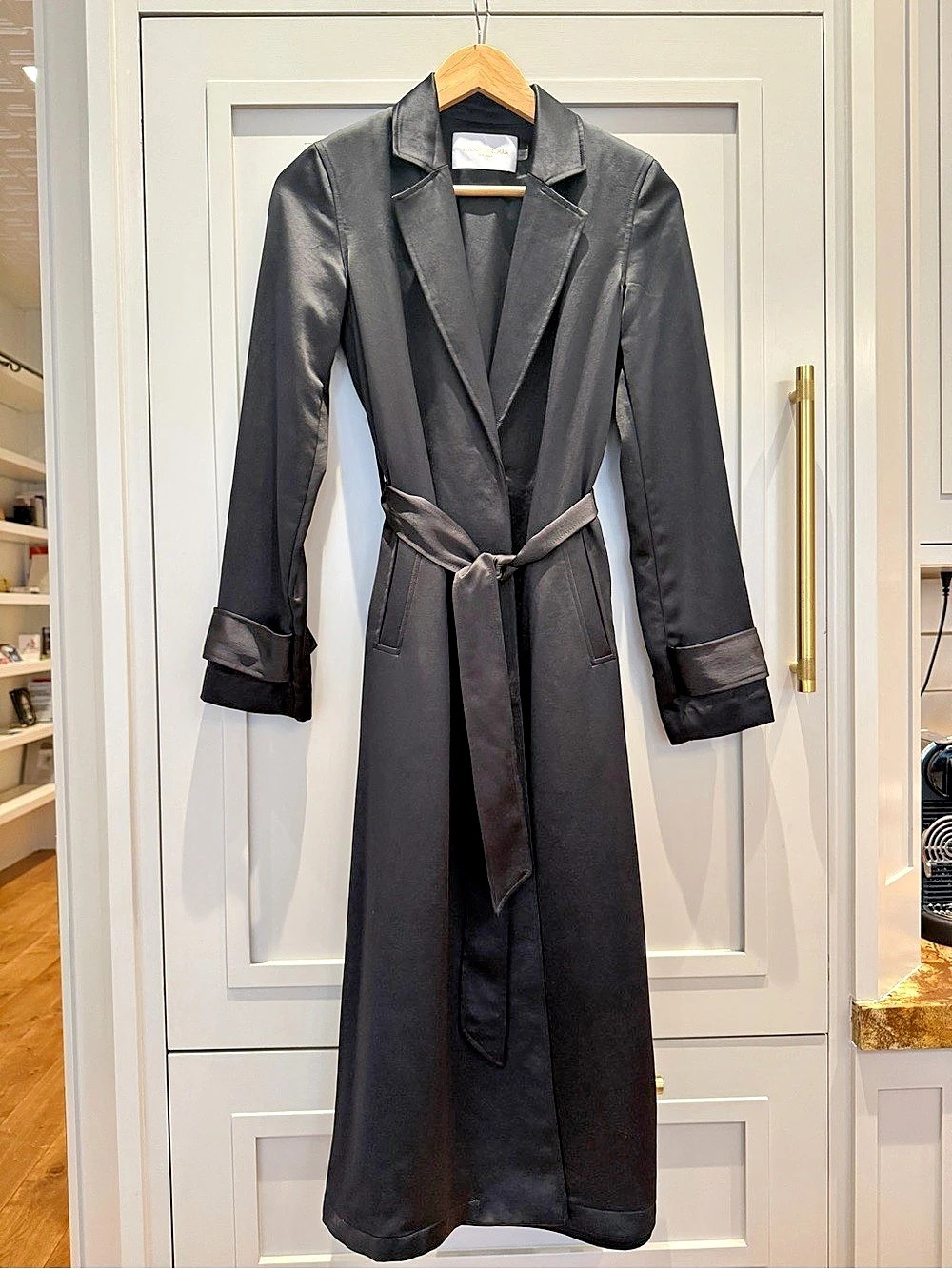 Ramy Brook Black Belted Trench Coat Like New